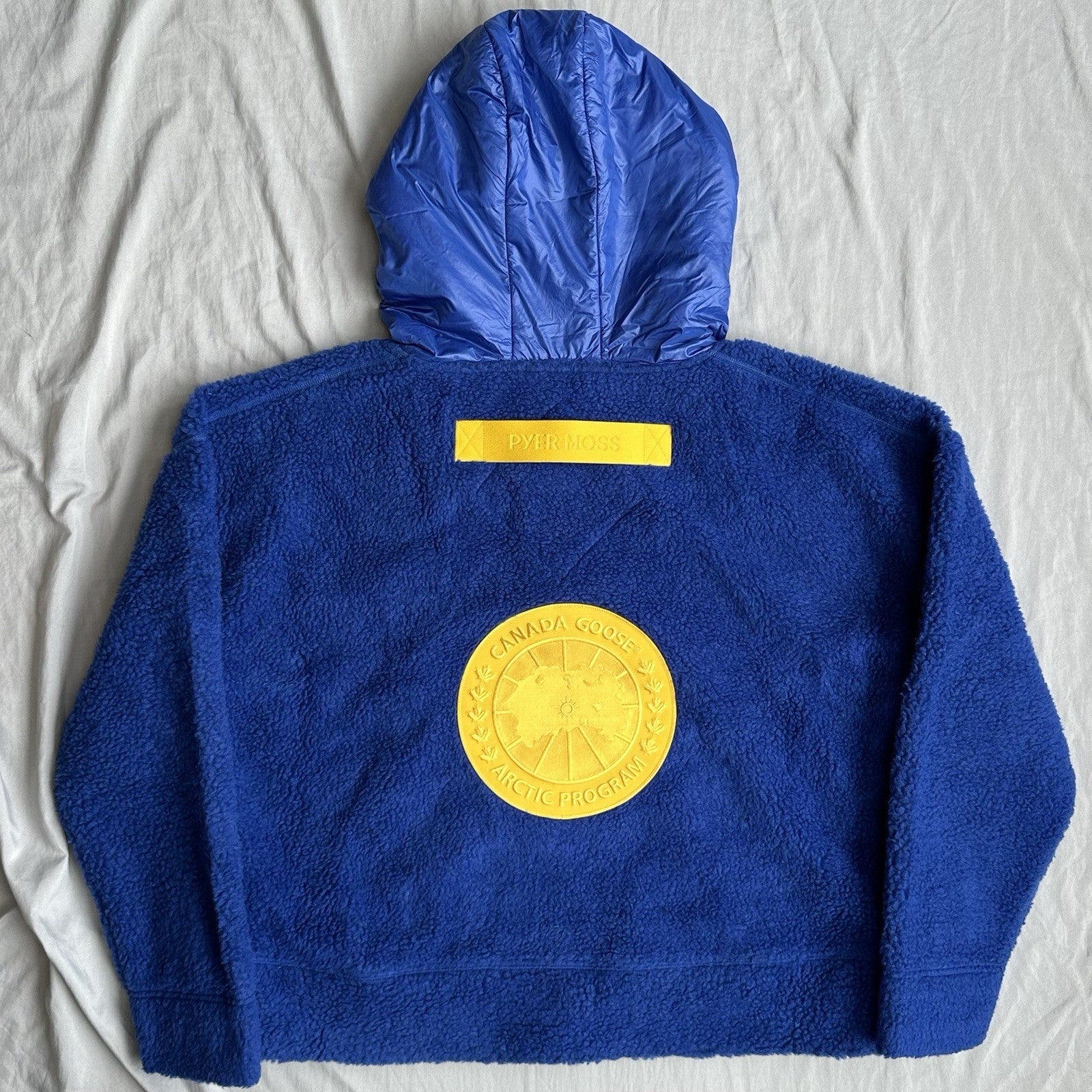 Canada Goose x Pyer Moss Anorak Fleece Hoodie Blue Size Small Retail $795
