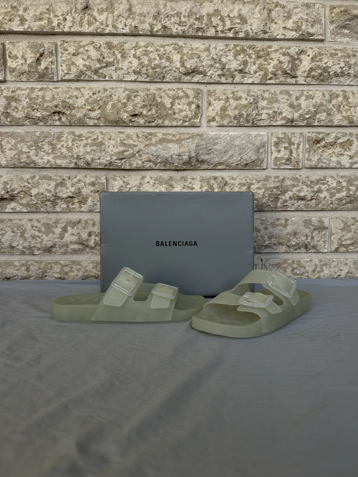 Balenciaga Mallorca Sandal Clear Retail $495