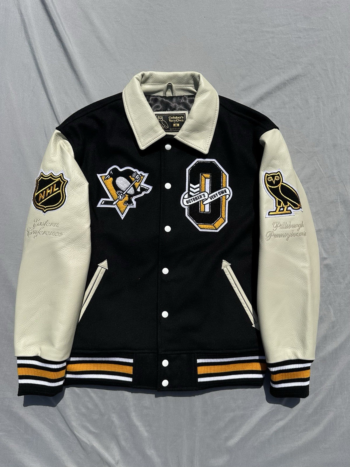 OVO x NHL Pittsburgh Penguins Varsity Jacket Size Medium