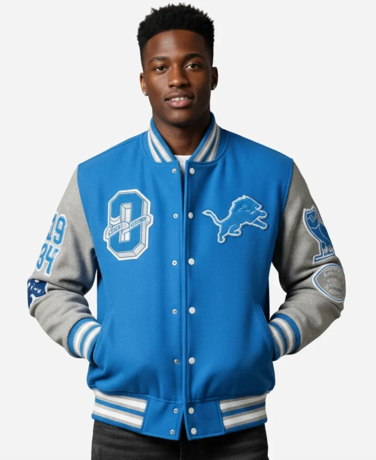 OVO x NFL Detroit Lions Varsity Jacket Size Medium