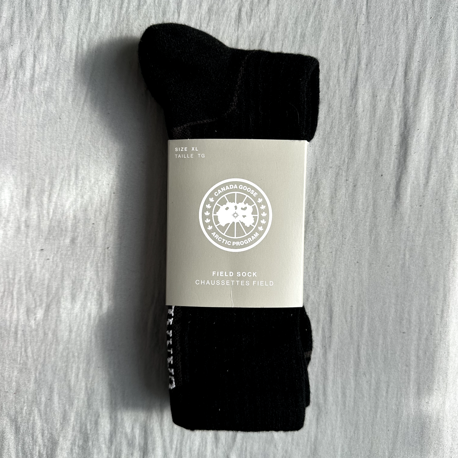 Canada Goose Field Socks Black Size 12-14.5 Retail $125