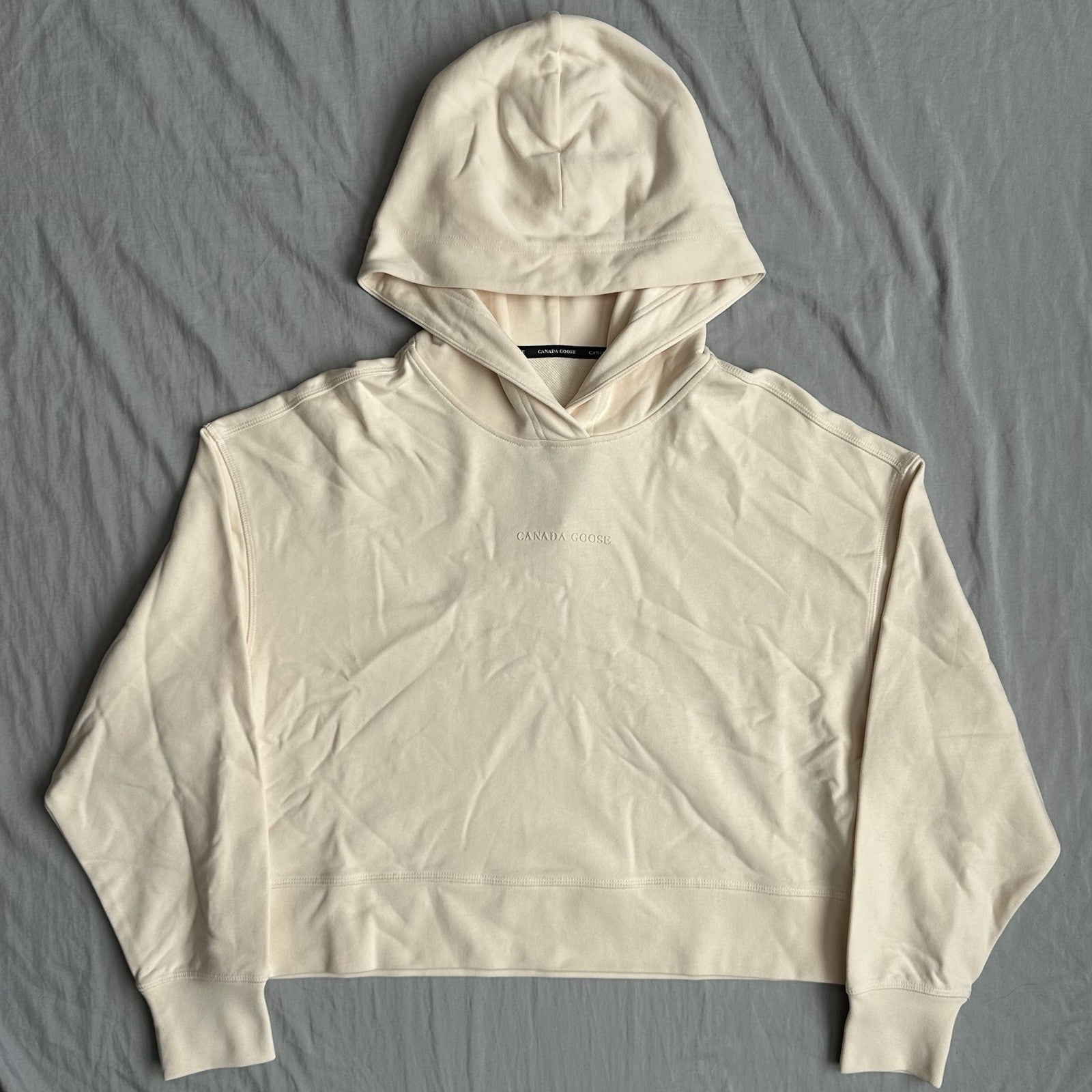 Canada Goose Muskoka Relaxed Hoodie Beige Size Small Retail $395