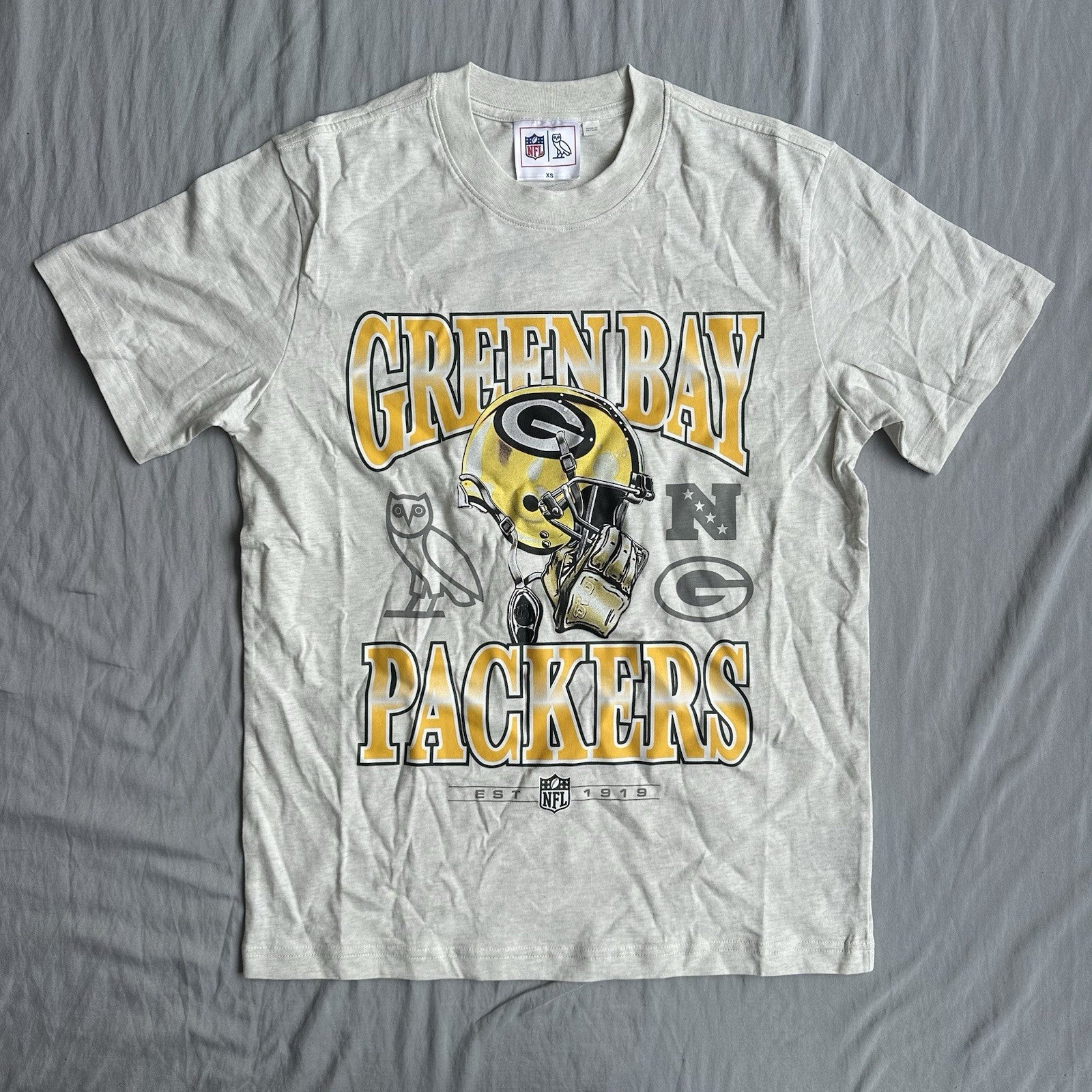 OVO x NFL Green Bay Packers Retro Shirrt Size XS
