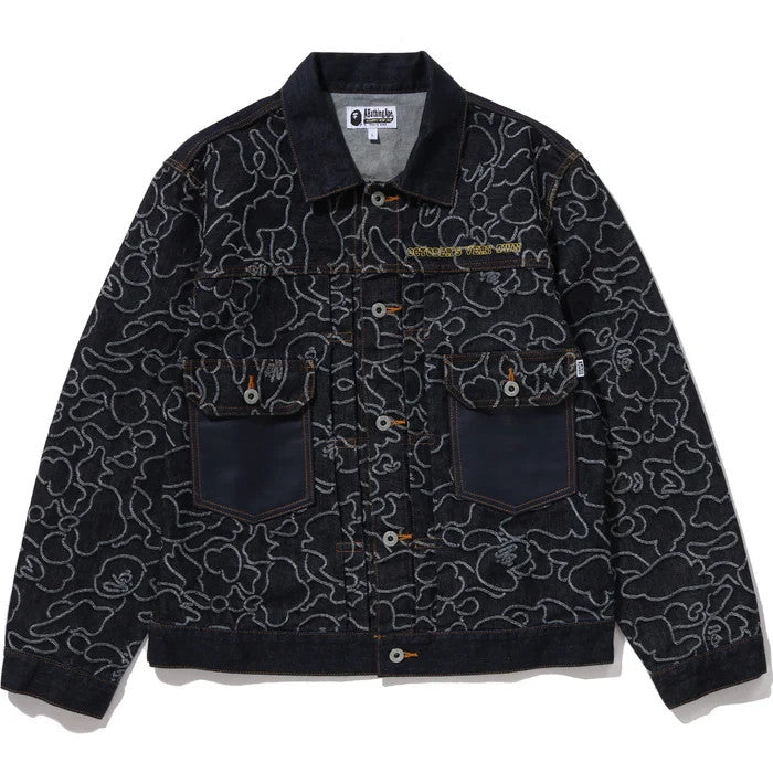 OVO x BAPE Neon 1st Camo Denim Jacket Size Small Retail $949