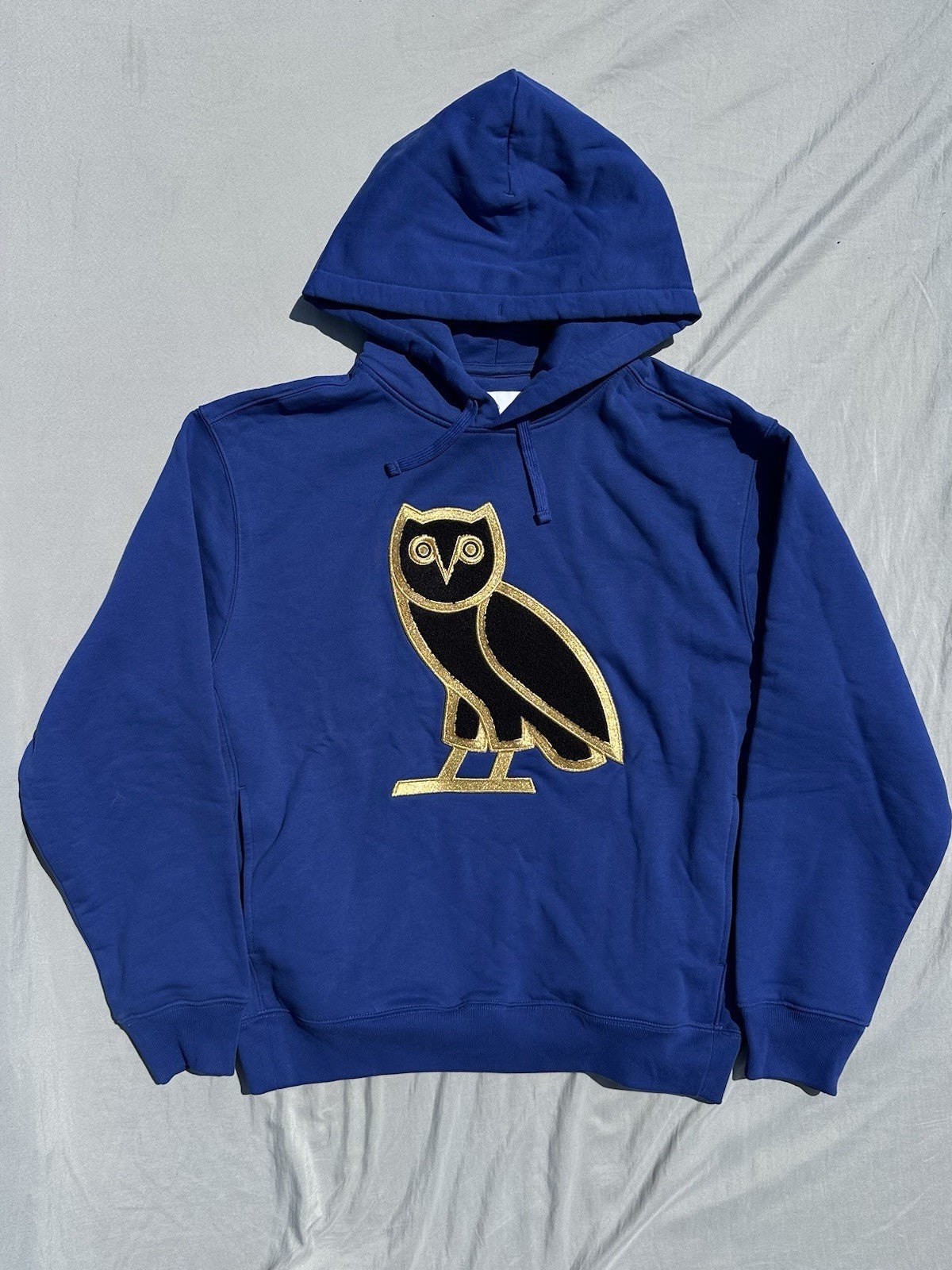 OVO Blue Hoodie With Large OG Owl Size Medium
