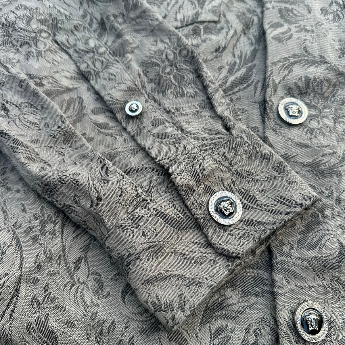 Versace Barocco Jacquard Button Overshirt Size XL Retail $1650