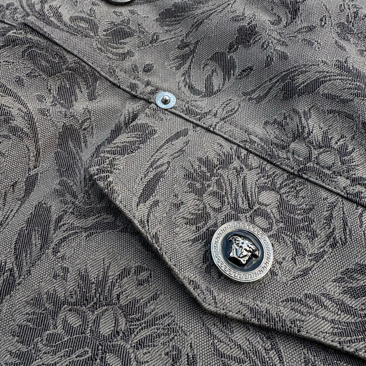 Versace Barocco Jacquard Button Overshirt Size XL Retail $1650