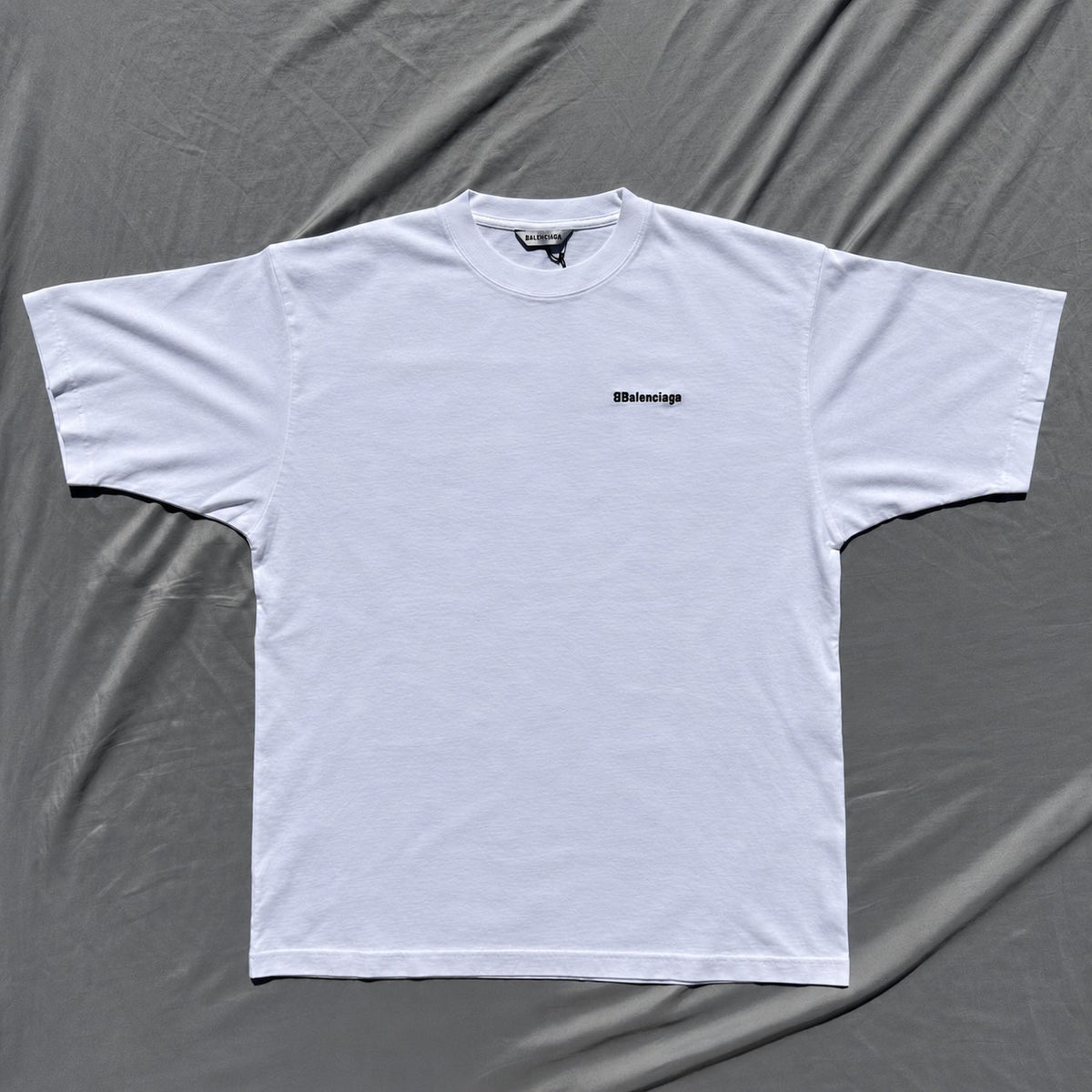 Balenciaga BB Embroidered Shirt White and Black Size XL