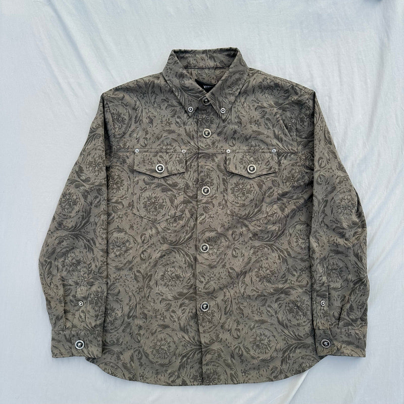Versace Barocco Jacquard Button Overshirt Size XL Retail $1650