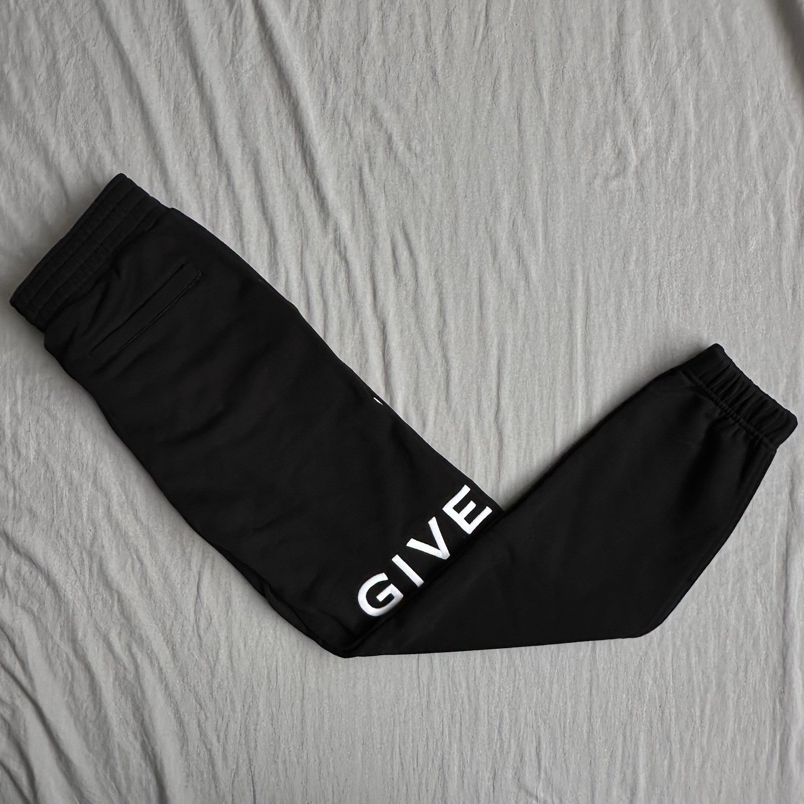 Givenchy Black & White Embroidered Sweat Pants Size Small Retail $850