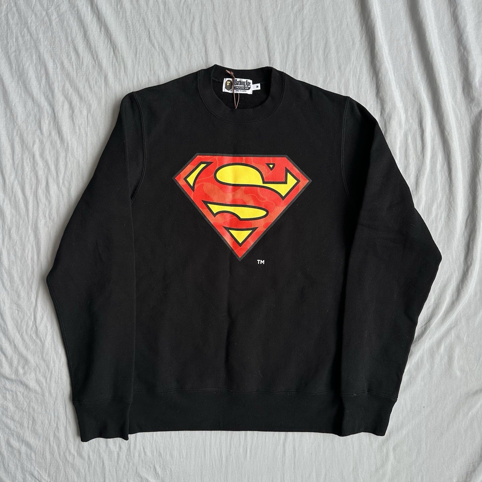 BAPE x DC Superman Sweater Black Size Medium