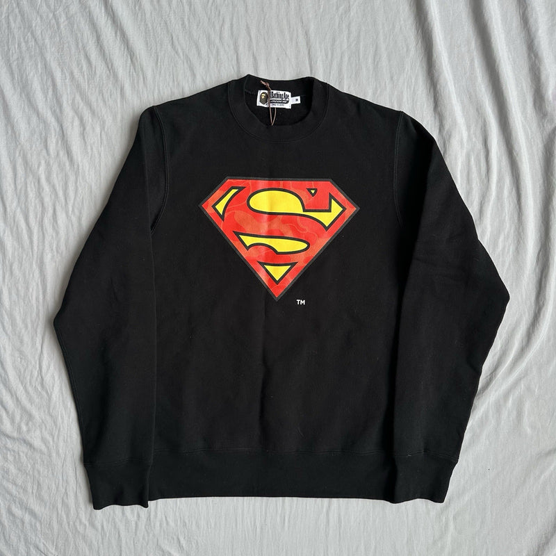 BAPE x DC Superman Sweater Black Size Medium