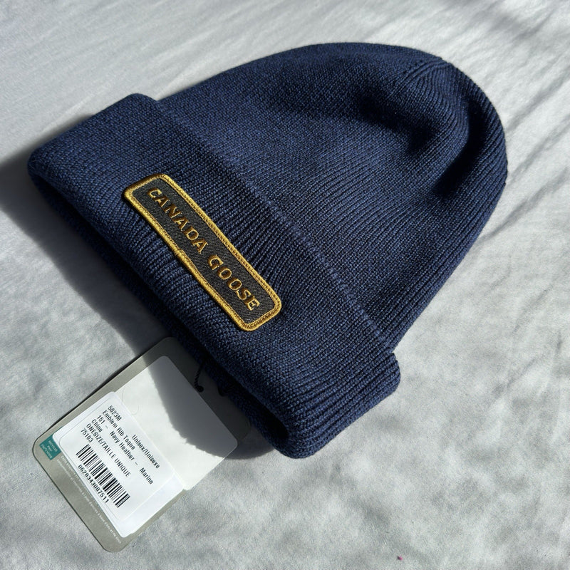 Canada Goose Emblem Rib Toque Navy/Gold