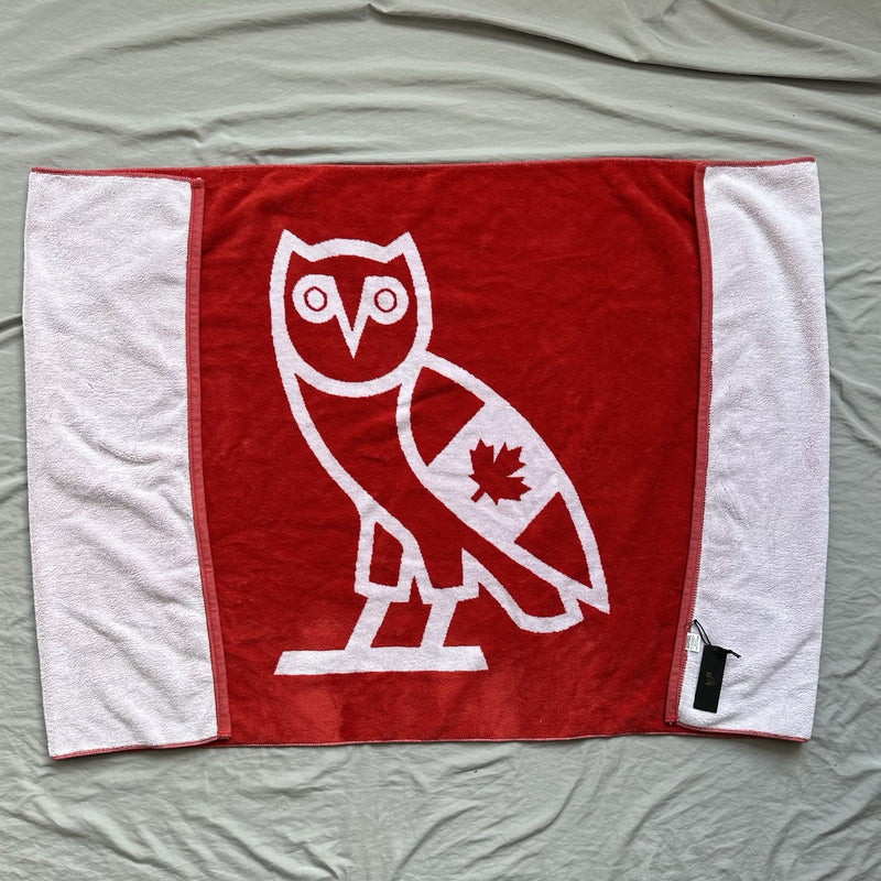 OVO Canada OG Owl Towel Red and White