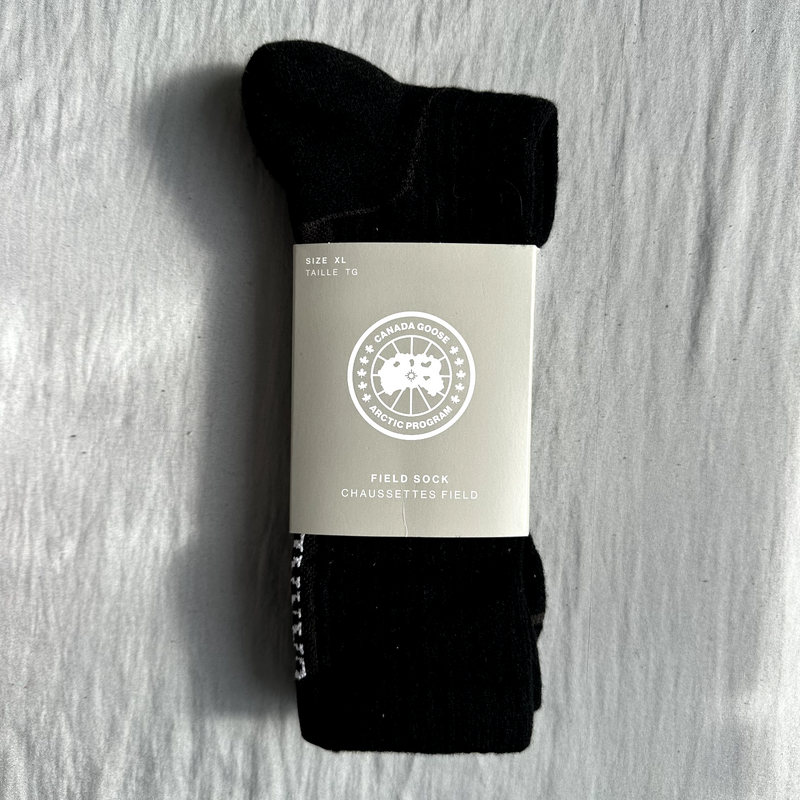 Canada Goose Field Socks Black Size 12-14.5