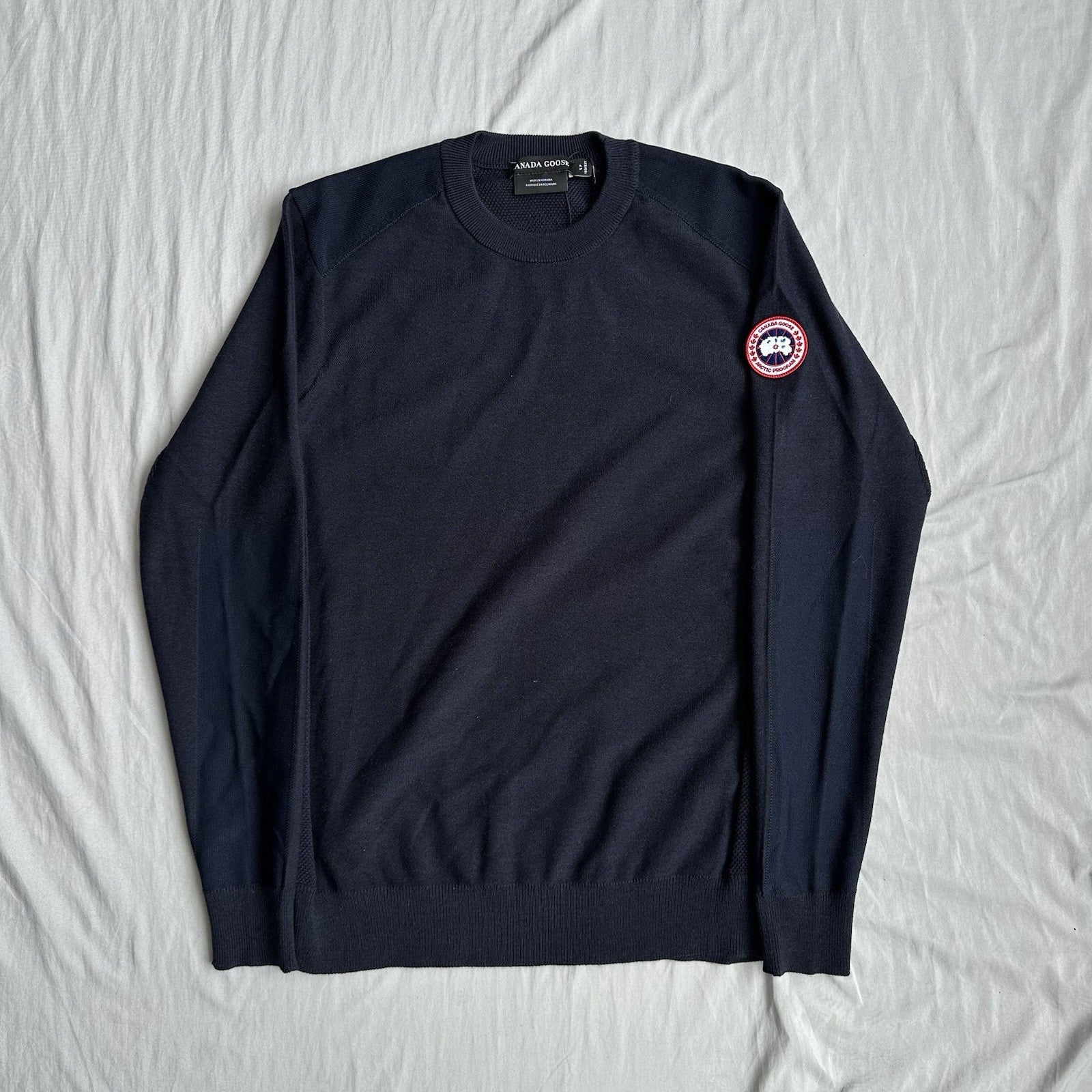 Canada Goose Navy Dartmouth Knit Sweater Size Small Retail $385