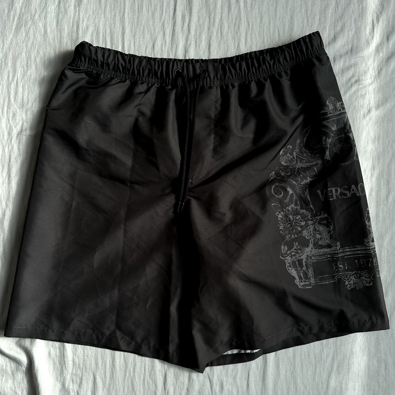 Versace Swim Shorts Black & Gray Size 34