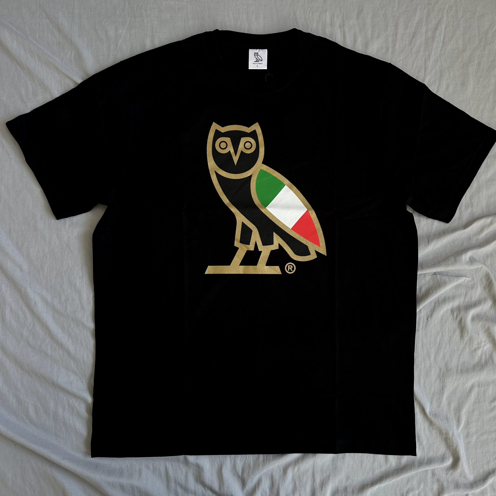 OVO Italy OG Owl Shirt Black Size Large