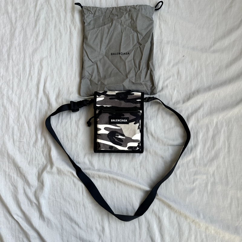 Balenciaga Snow Camo Explorer Crossbody Bag