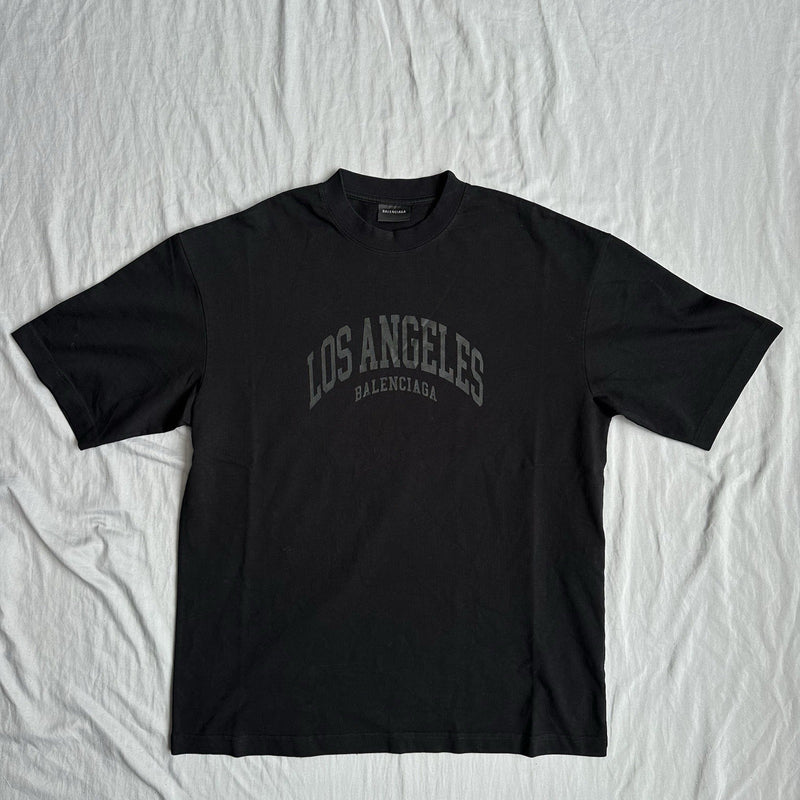 Balenciaga Los Angeles City T-Shirt Black Size Medium