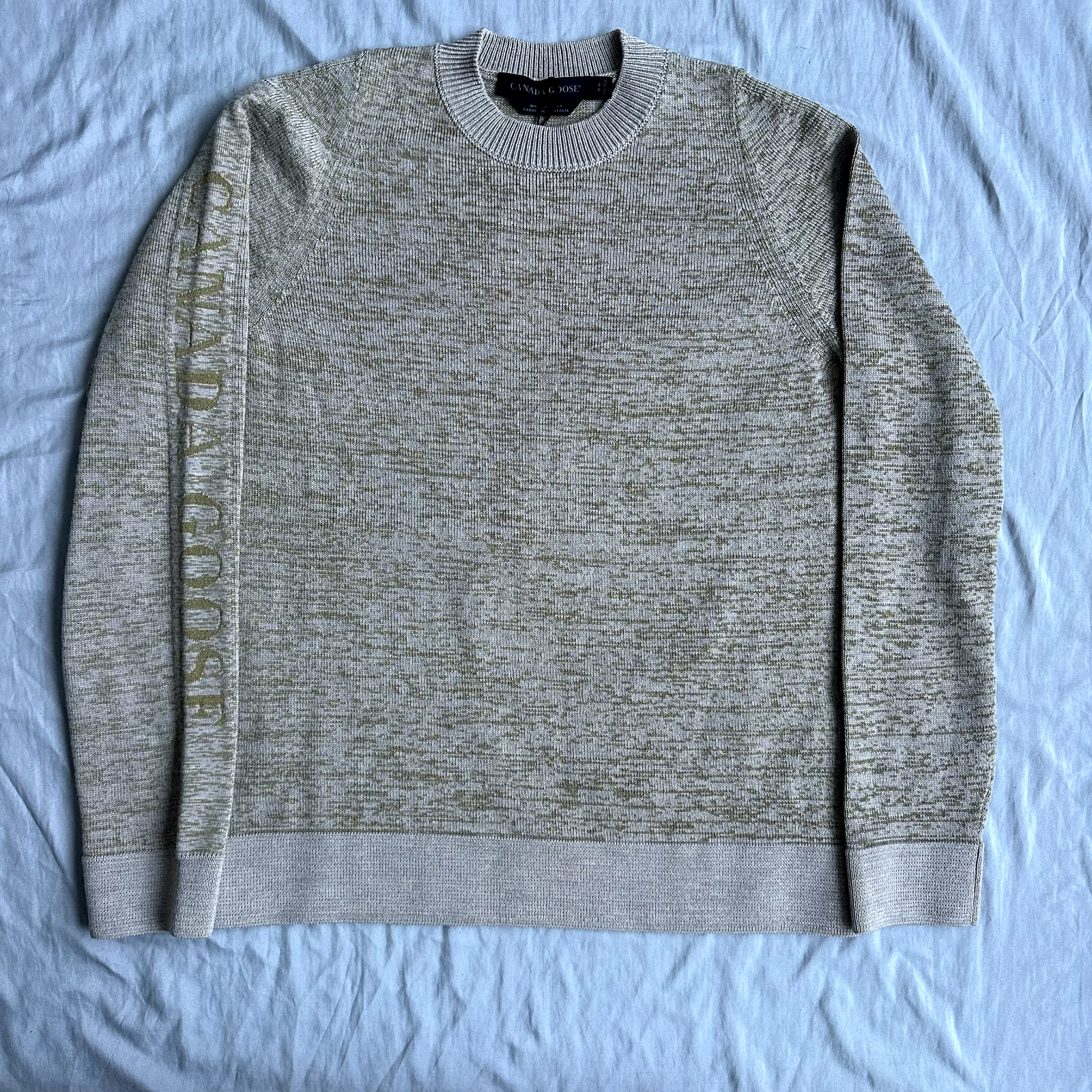 Canada Goose Saturna Tan & Gold Crewneck Size Medium Retail $435
