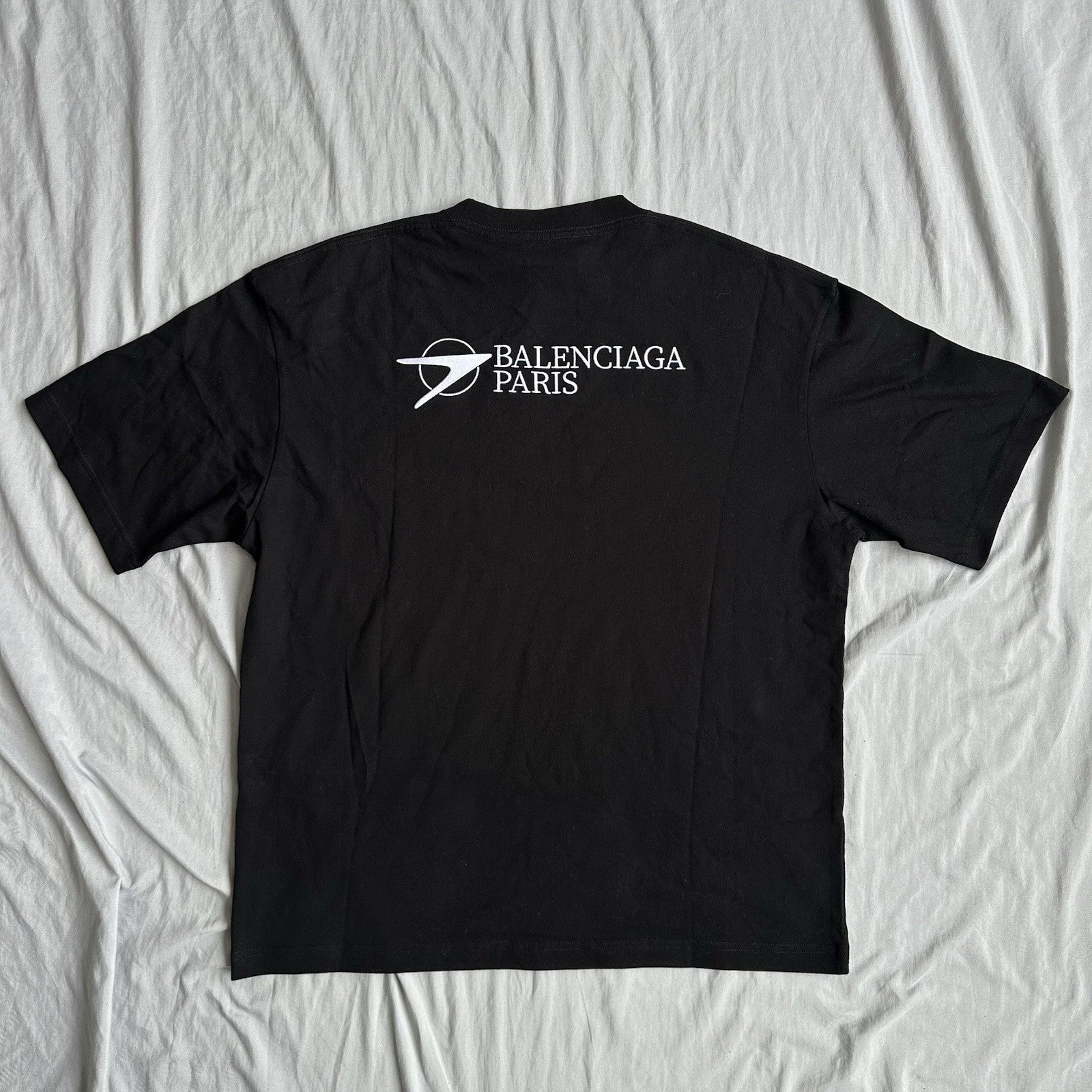Balenciaga Paris Shirt Black With White Wrighting SIze Large Retail $750