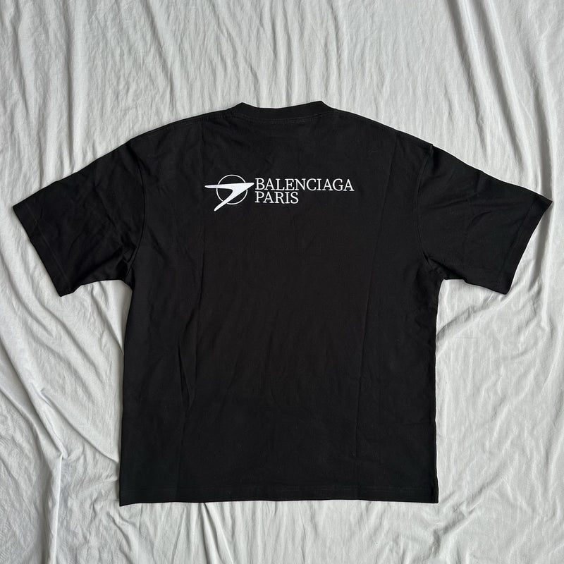 Balenciaga Paris Shirt Black With White Writing Size Large