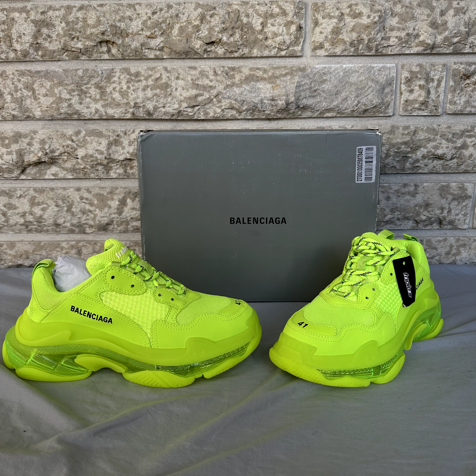 Balenciaga Triple S Clear Sole Yellow Size 41EU Retail $1050