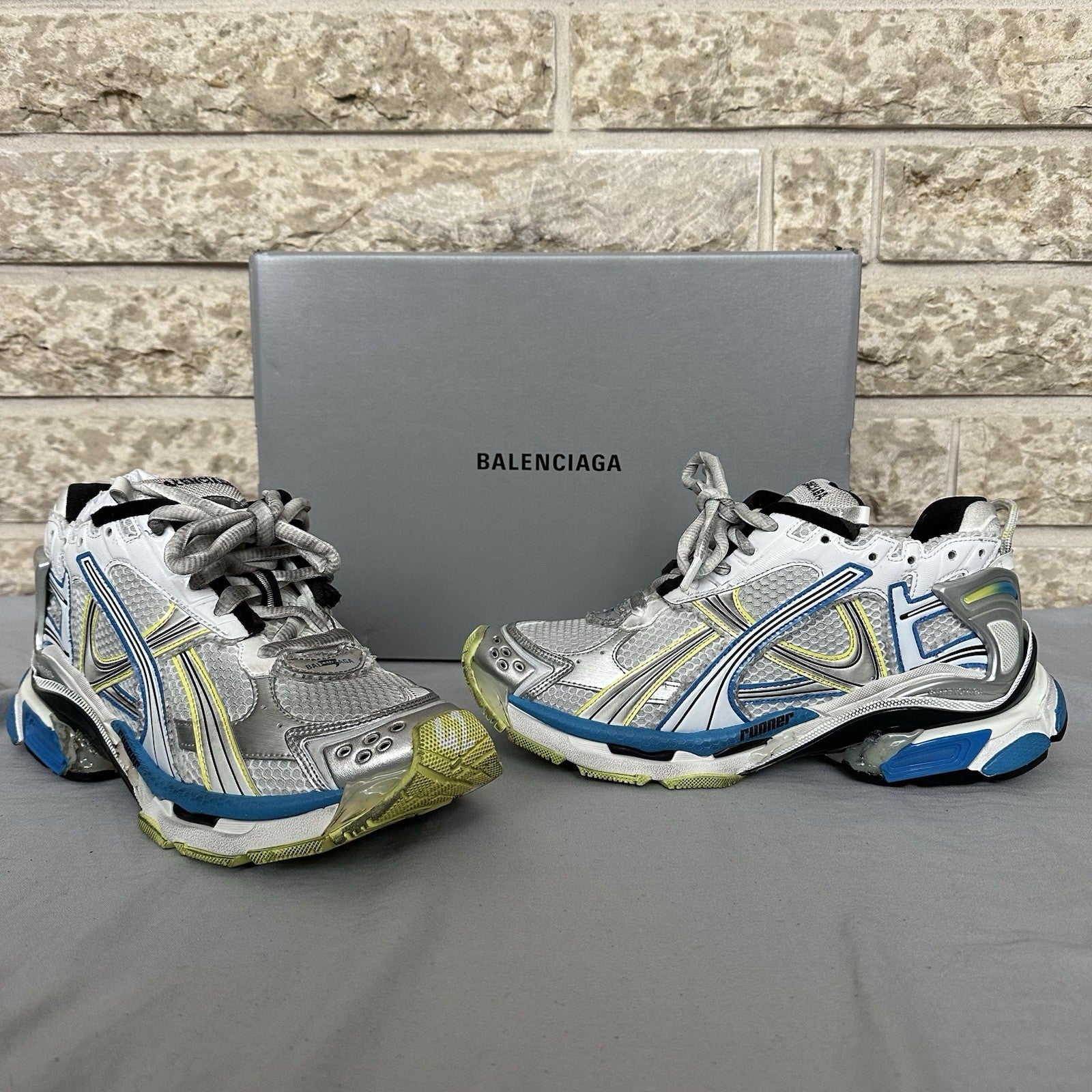 Balenciaga Runner White/Blue Size 43EU Retail $1250