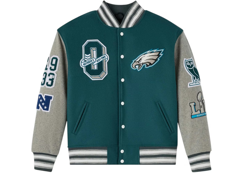OVO x NFL Philadelphia Eagles Varsity Jacket Size Medium