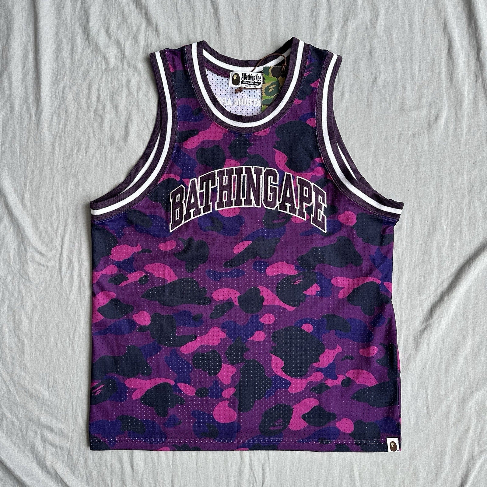 Bape Basketball Jersey Purple Camo Size Small