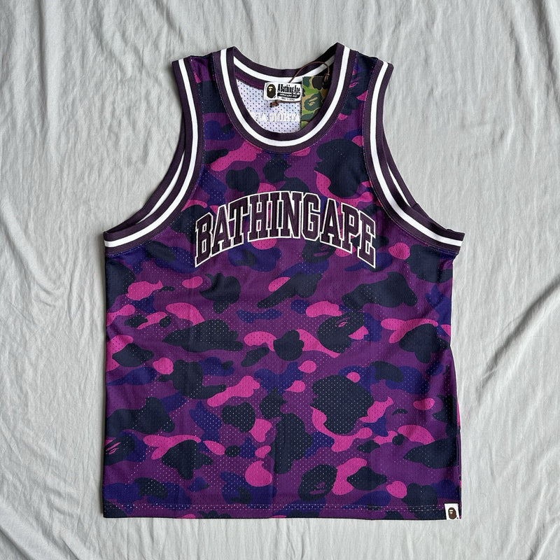 Bape Basketball Jersey Purple Camo Size Small