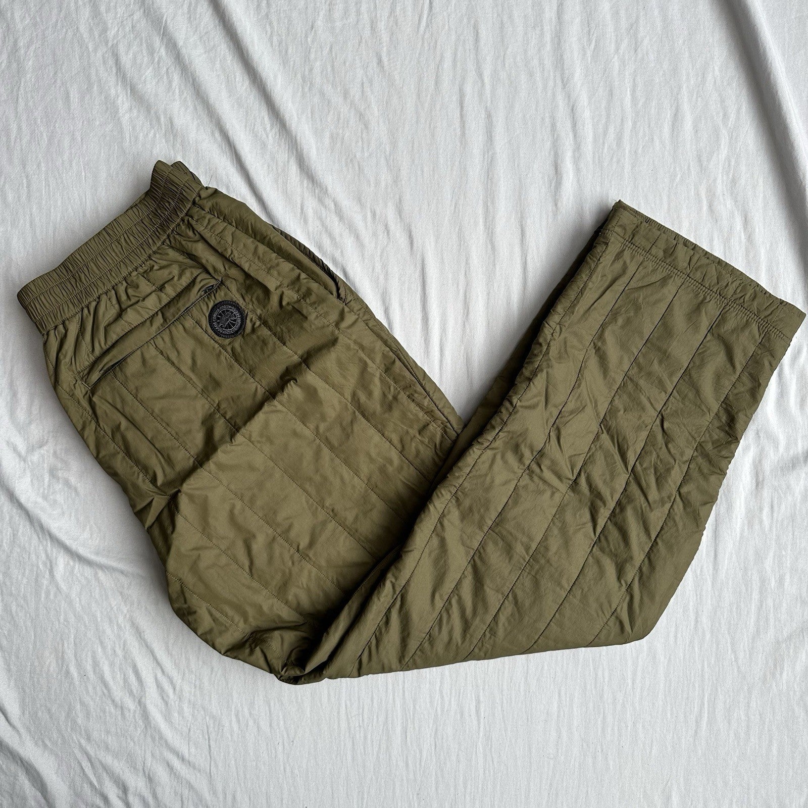 Canada Goose Carlyle Quilted Pants Military Green Size Large Retail $395