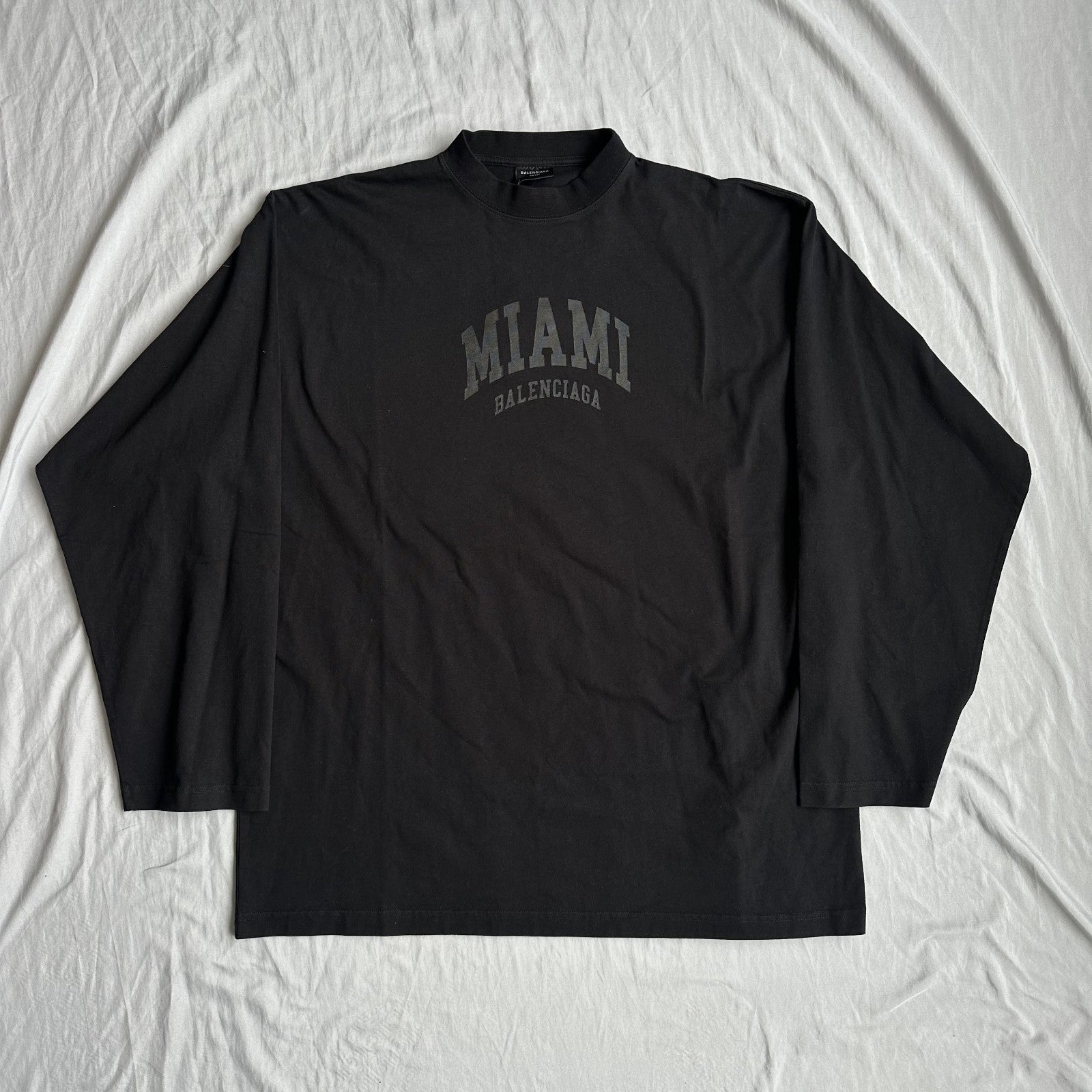 Balenciaga City Collection Black Miami Long Sleeve Shirt Size XL Retail $750