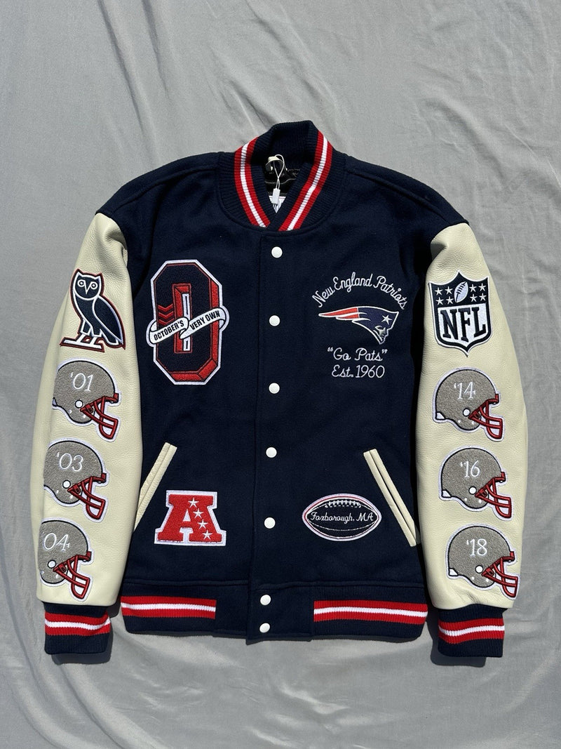 OVO x NFL New England Patriots Varsity Jacket Size Medium