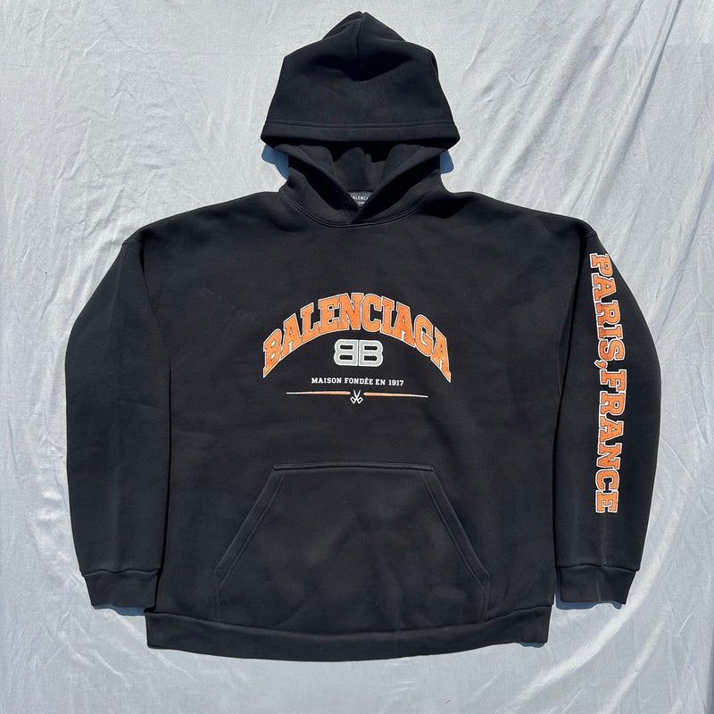 Balenciaga Maison Fondee 1917 Hoodie Black Size Large