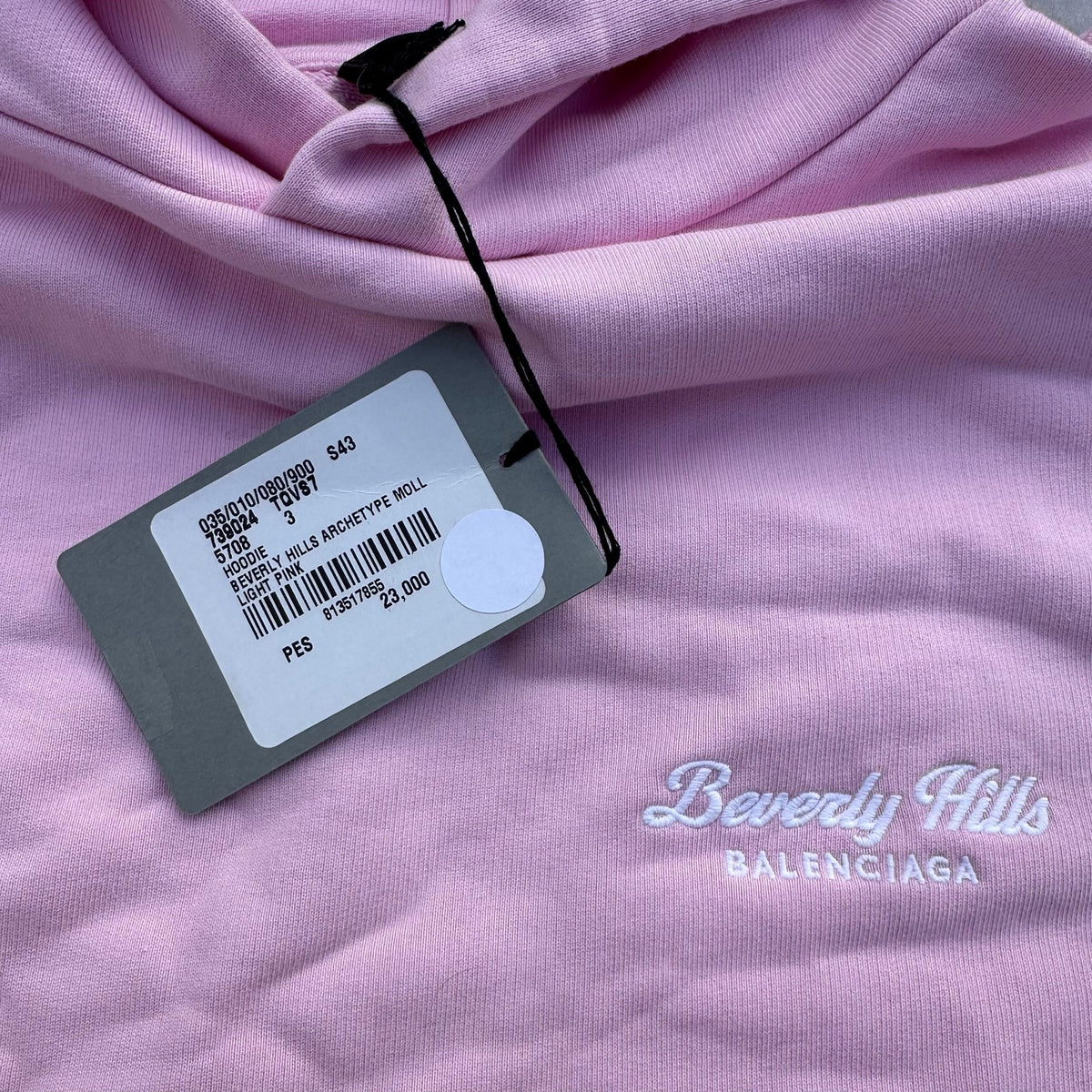 Balenciaga Beverly Hills Hoodie Pink/White Size Large