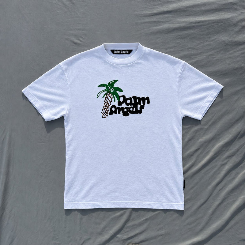 Palm Angels Palm Tree Shirt White Size Large