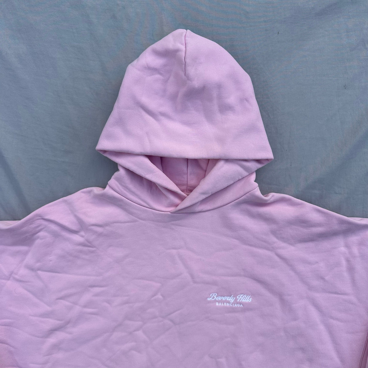 Balenciaga Beverly Hills Hoodie Pink/White Size Large