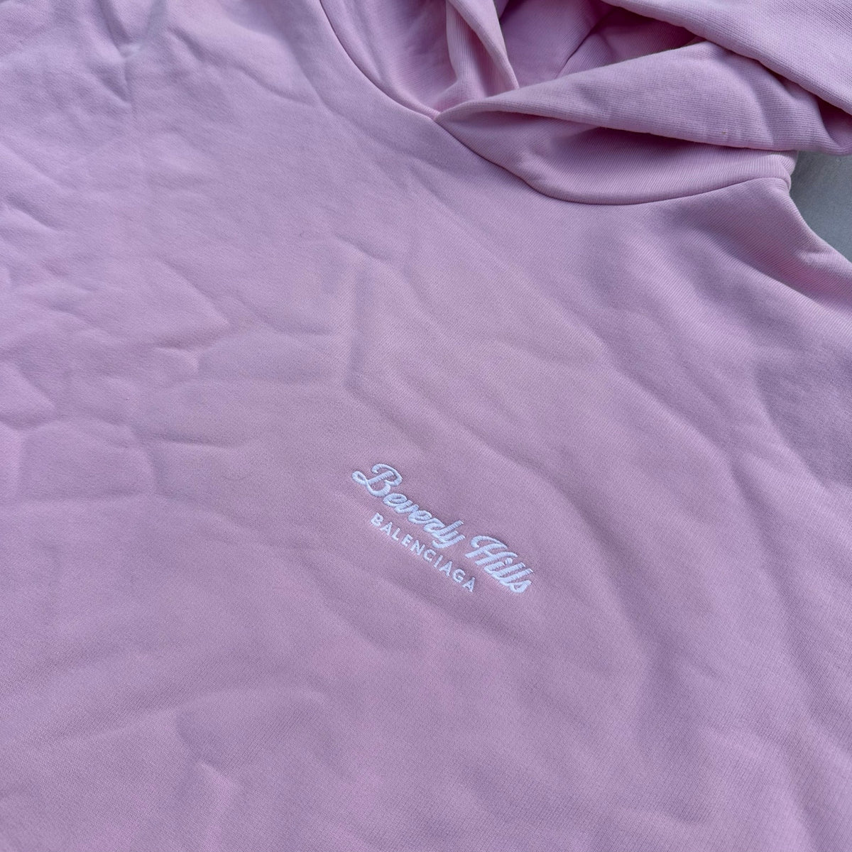 Balenciaga Beverly Hills Hoodie Pink/White Size Large