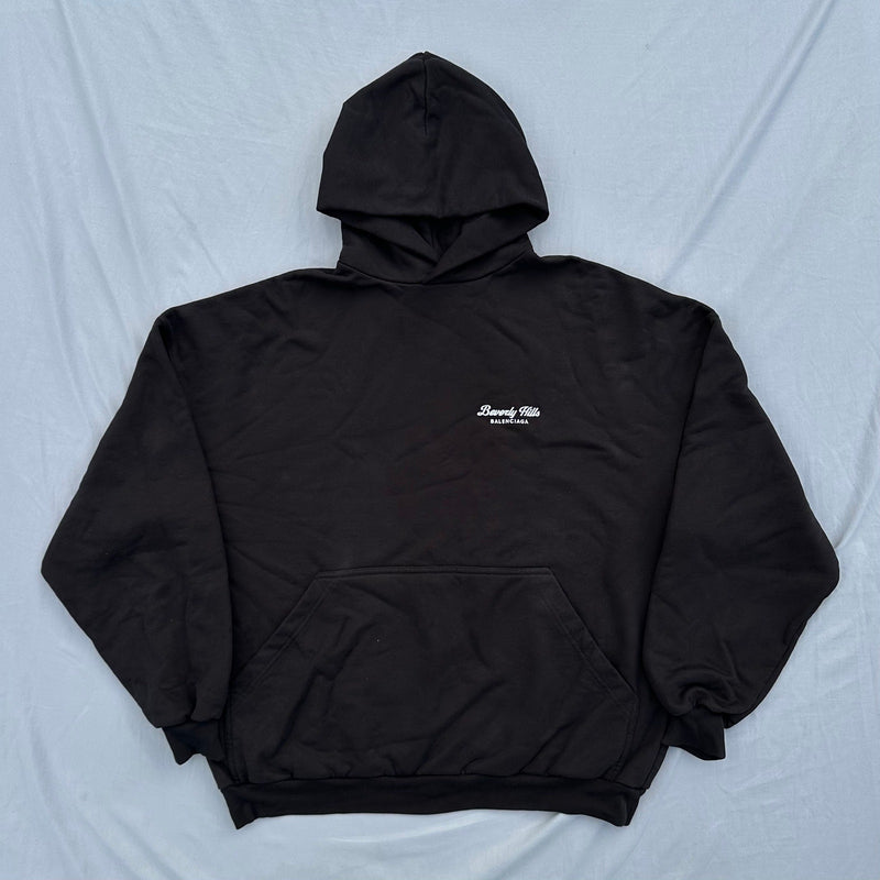 Balenciaga Beverly Hills Hoodie Black/White Size Medium