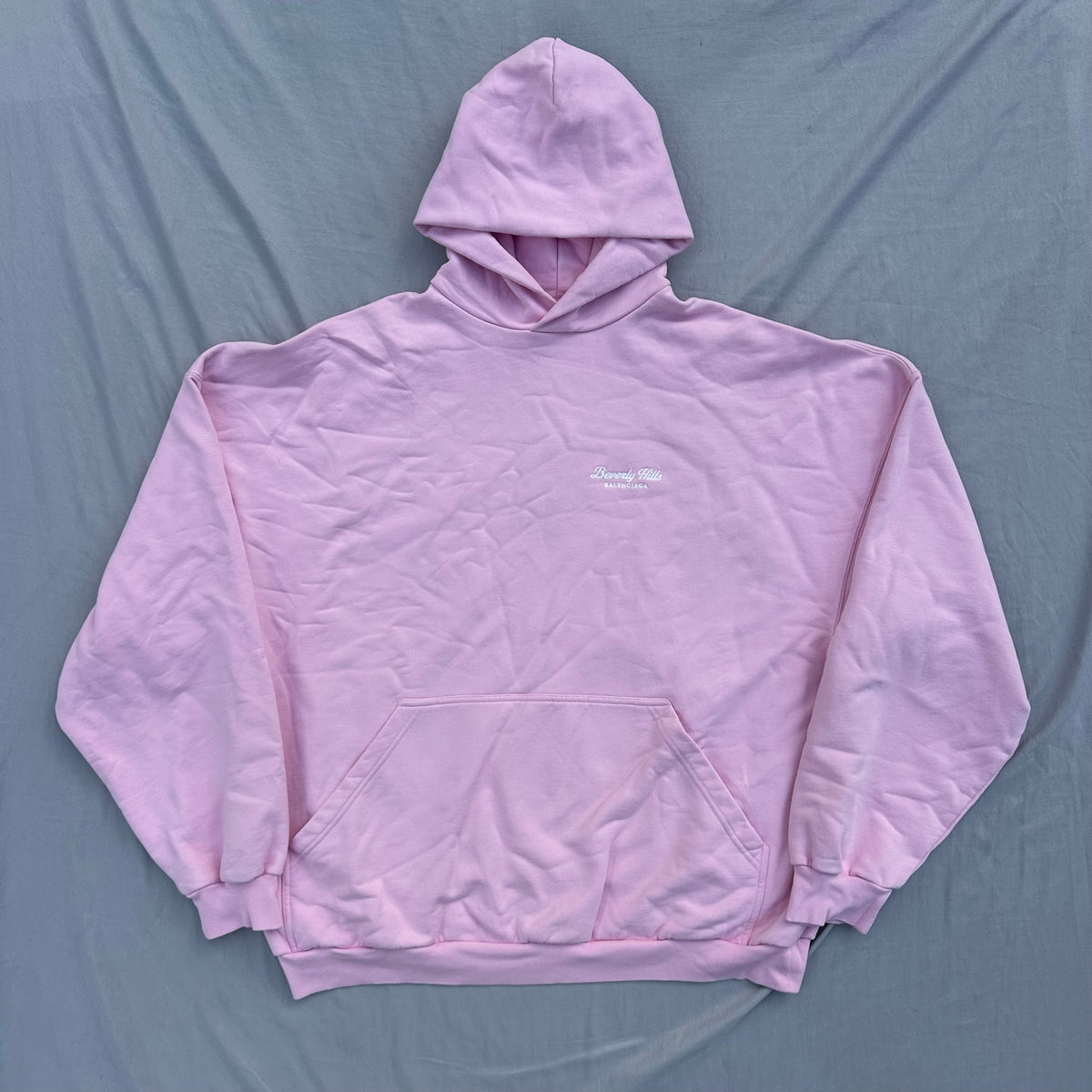 Balenciaga Beverly Hills Hoodie Pink/White Size Large